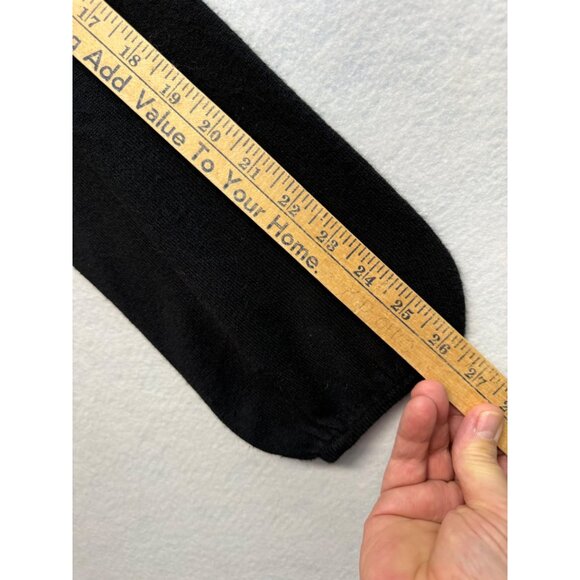 Evie Long Sleeve Sweater Blouse V-Neck Tie  Black Lightweight Soft Size Large - Picture 5 of 6